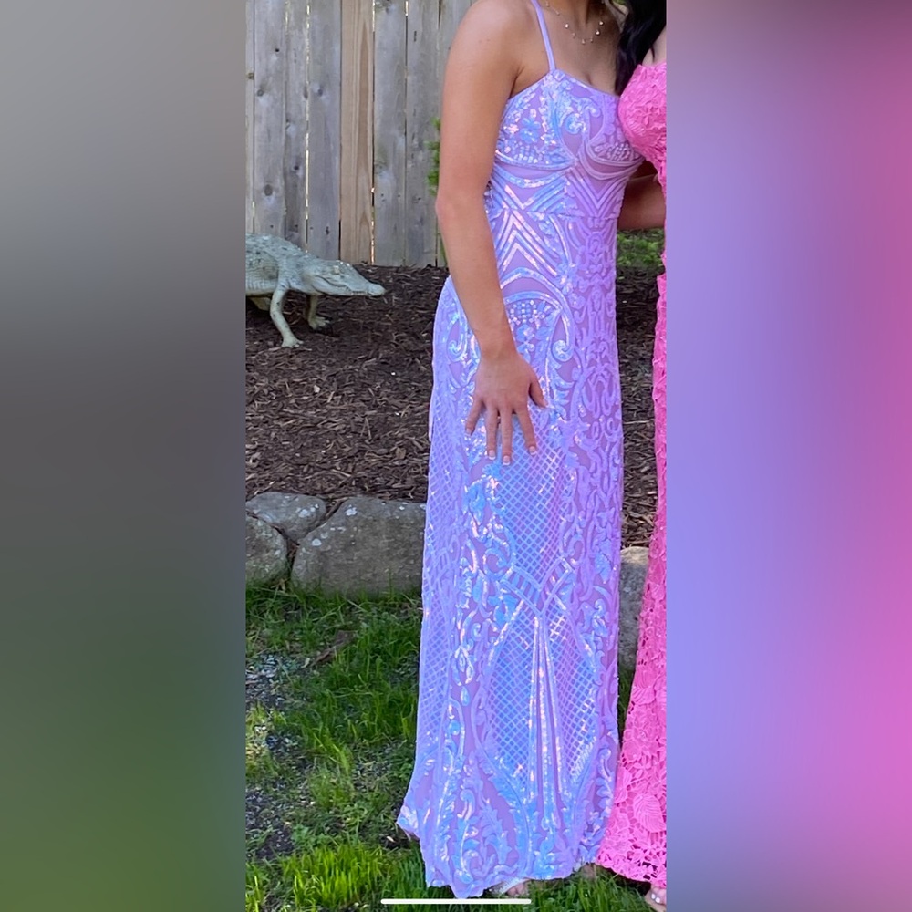 Lavender Sequin Gown